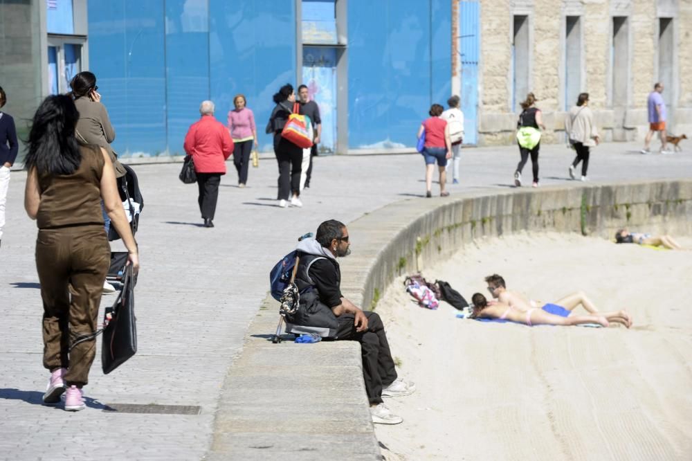 Día de playa en A Coruña