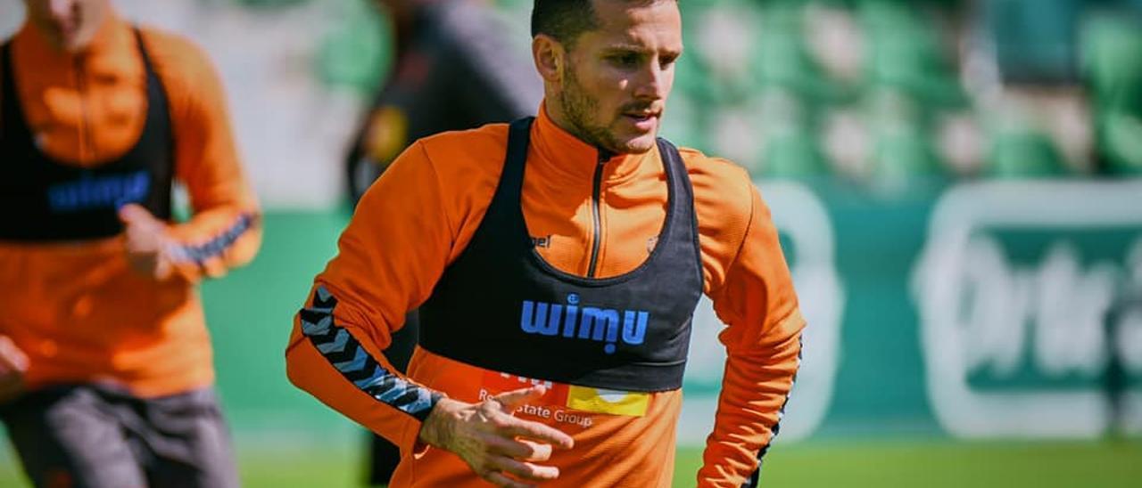 Pablo Piatti, durante un entrenamiento