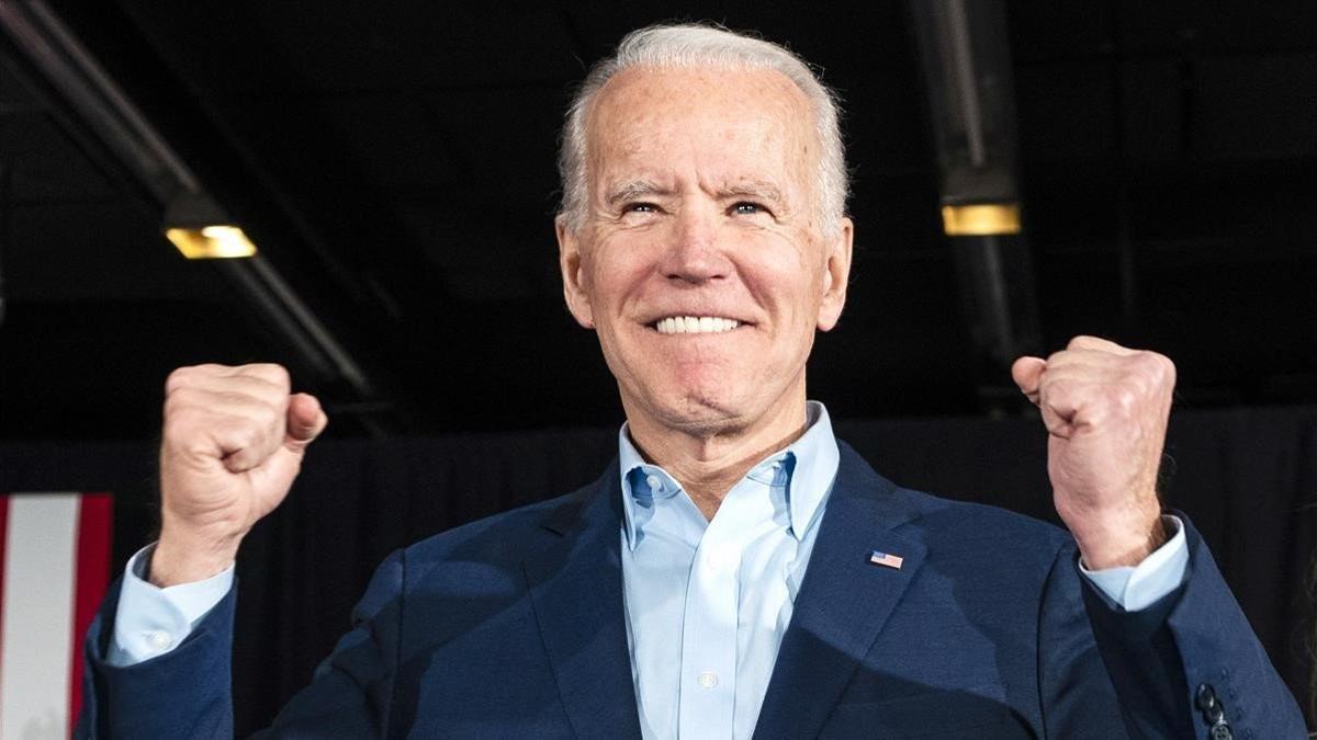 El candidato demócrata a la presidencia Joe Biden, en Iowa, el 3 de febrero del 2020