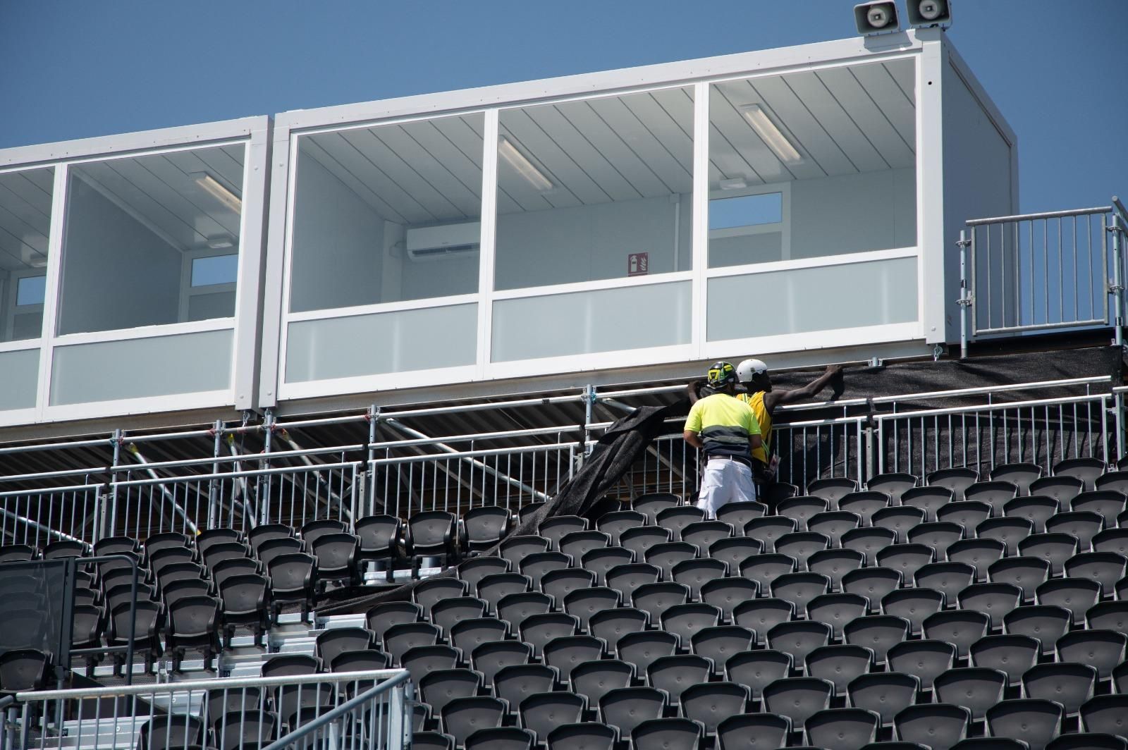 En imágenes | Así está el Ibercaja Estadio a pocos días de su inauguración en un amistoso