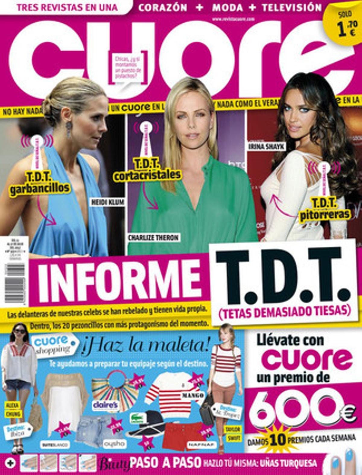 Portada de ’Cuore’ d’aquesta setmana. Portada de ’Cuore’ d’aquesta setmana.