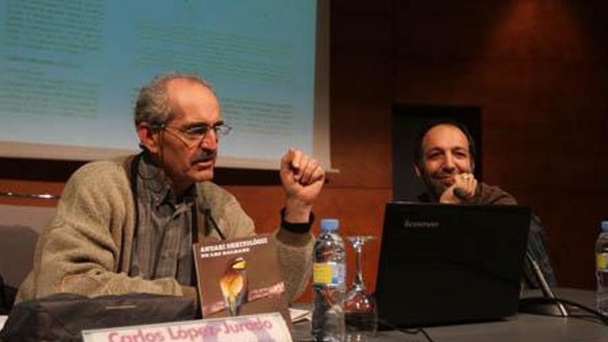 Carlos López Jurado y Joan Carles Palerm, que le presentó, durante el acto.
