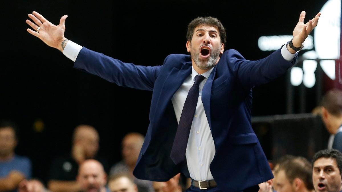 Mumbrú durante el partido ante el Barça