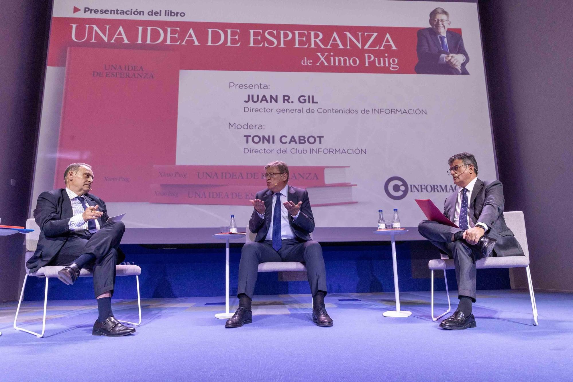 Presentación del libro de Ximo Puig "Una Idea de esperanza" en el Club Información