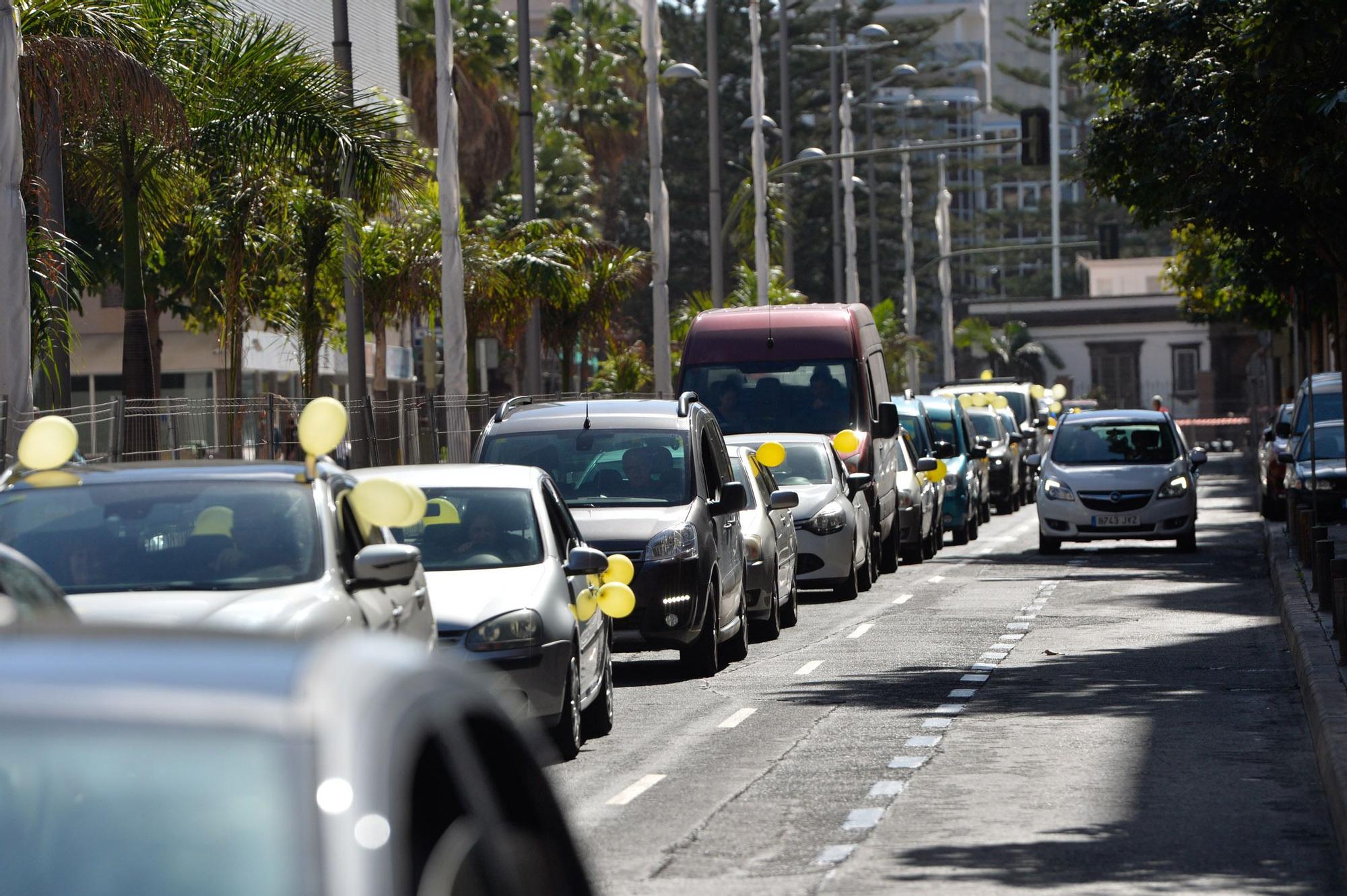 Caravana de interinos en Las Palmas de Gran Canaria