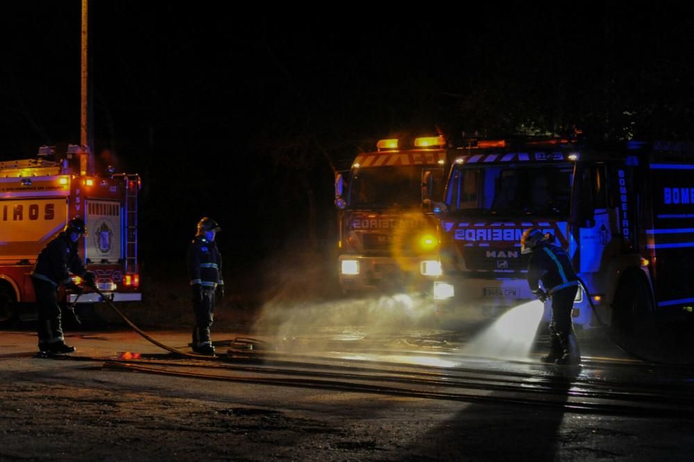 Arde un camping en Boiro