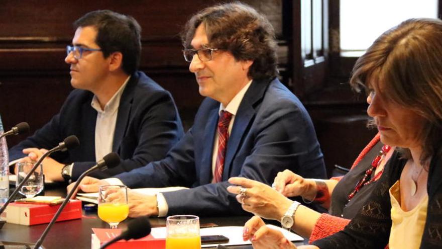 José María Espejo-Saavedra (Cs), David Pérez (PSC), i María José Cuevas (PPC)