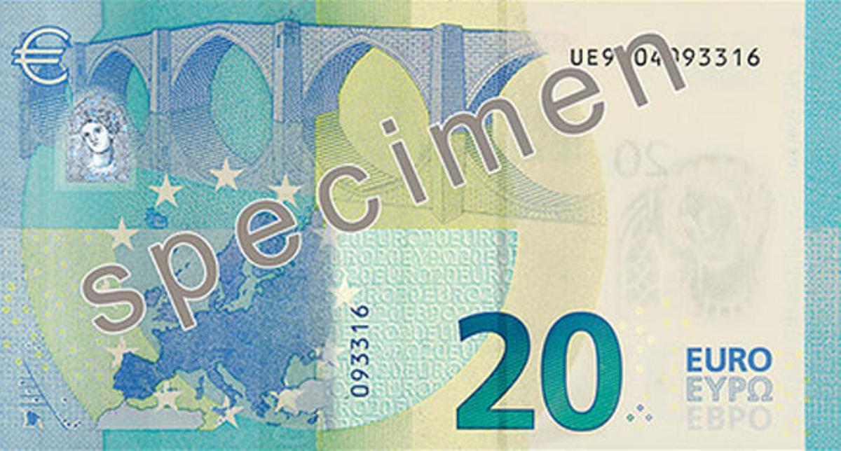 Así es el nuevo billete de 20 euros que circula desde hoy