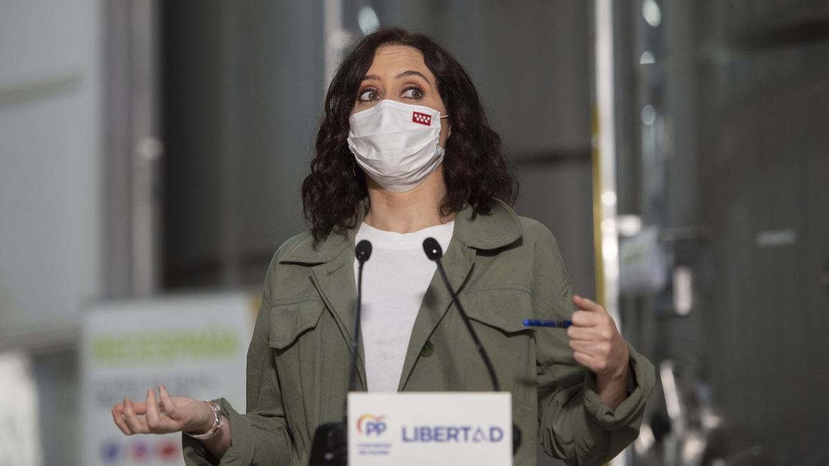 La presidenta de la Comunidad de Madrid, Isabel Díaz Ayuso.