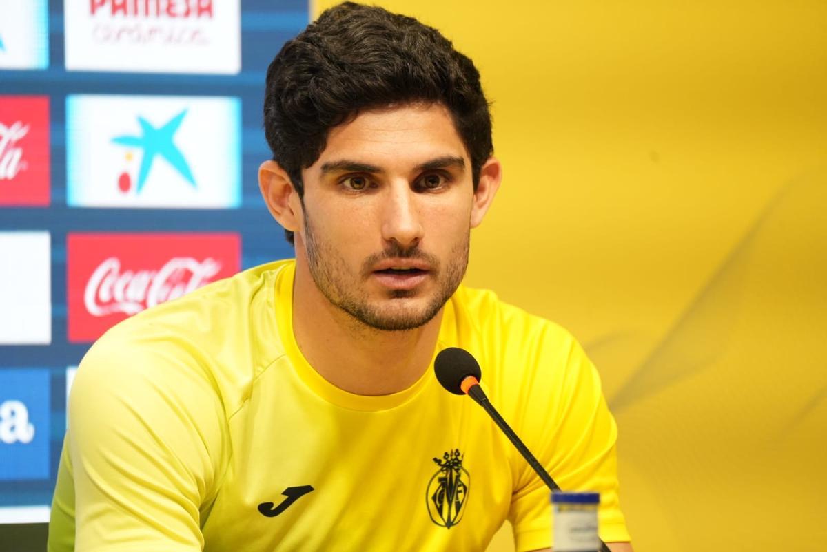 Gonçalo Guedes, durante la presentación como nuevo jugador del Villarreal.