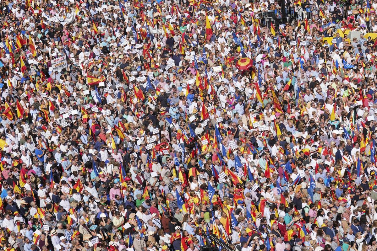 Manifestación del PP contra la amnistía en Madrid