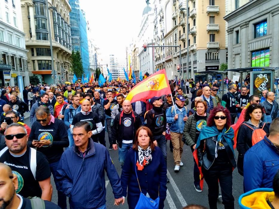 Un momento de la protesta de Jusapol en Madrid.