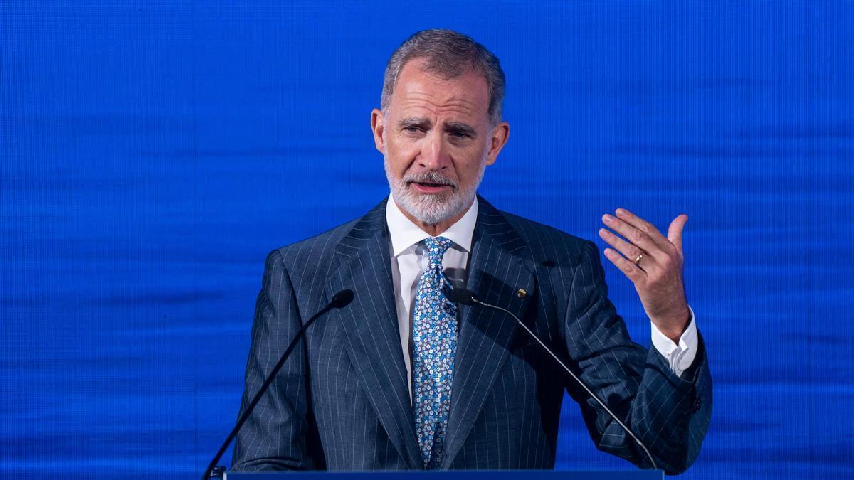El rey Felipe VI en el Foro Mediterráneo.