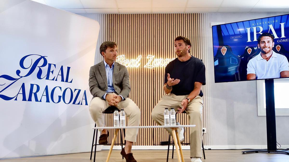 Lalo Arantegui e Ibai Gómez, durante la presentación.