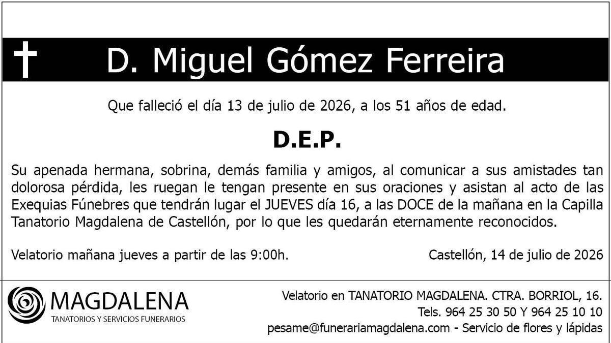 D. Miguel Gómez Ferreira
