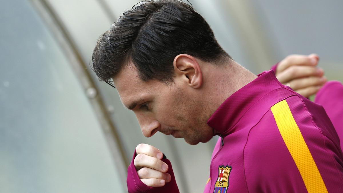 Messi, durante un entreno en las instalaciones del Barça en Sant Joan Despí.