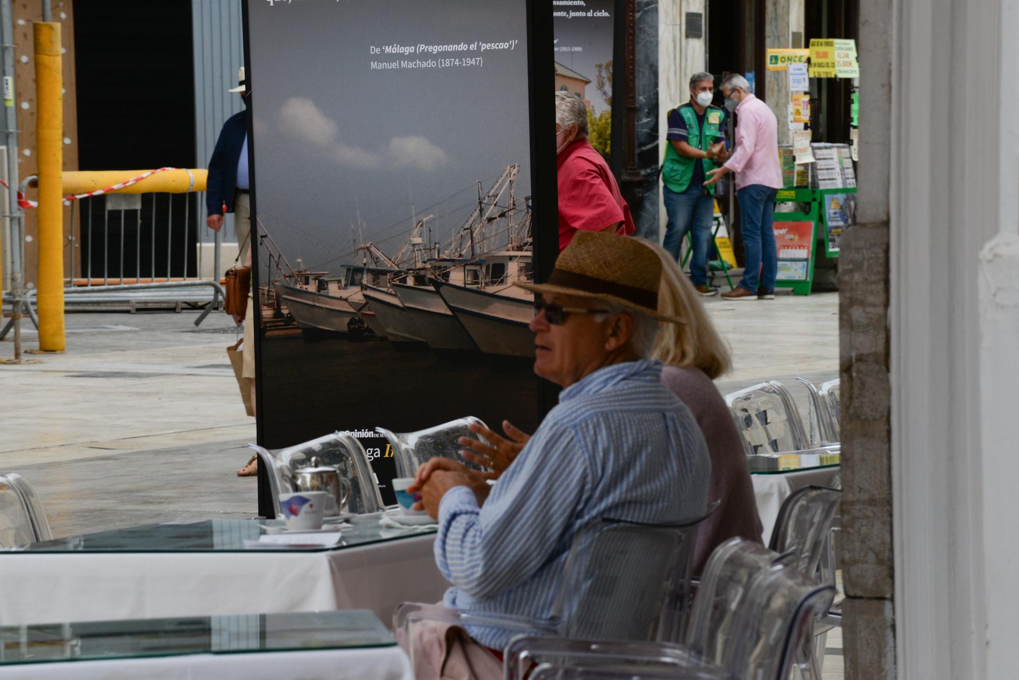 Exposición fotográfica 'Málaga Inspira', en la calle Larios