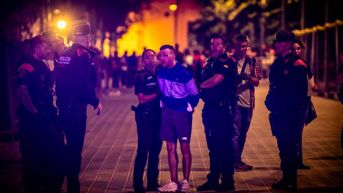 Noche de detenciones en La Mercè