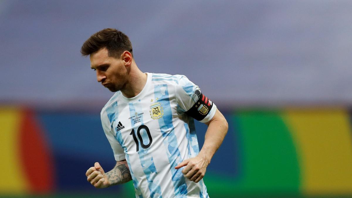 Leo Messi, con la camiseta de Argentina