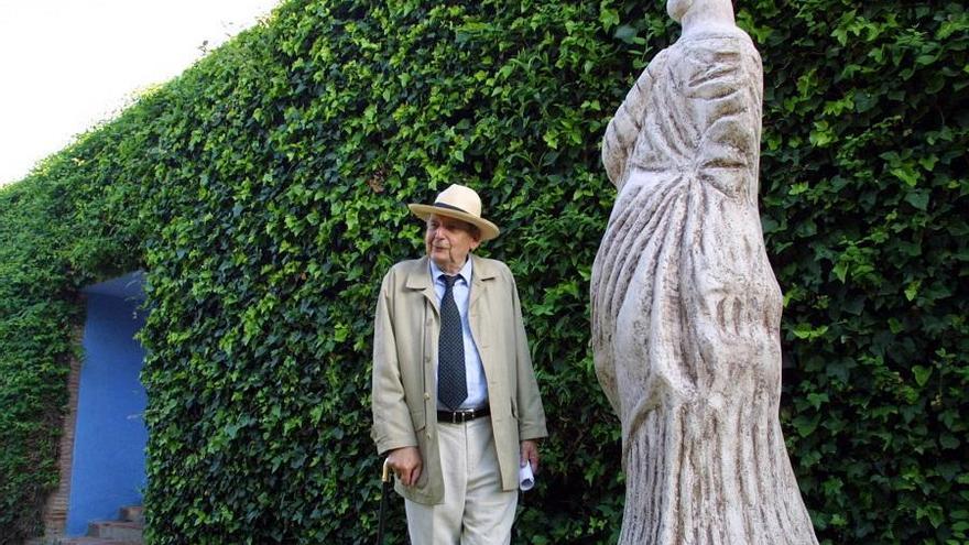 Stefan von Reiswitz, en la inauguración de una de sus esculturas en el Parque del Oeste en 2004.