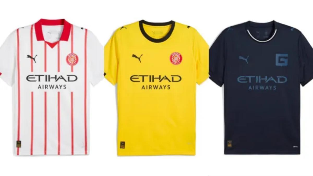 Las tres potenciales equipaciones del Girona para la próxima temporada
