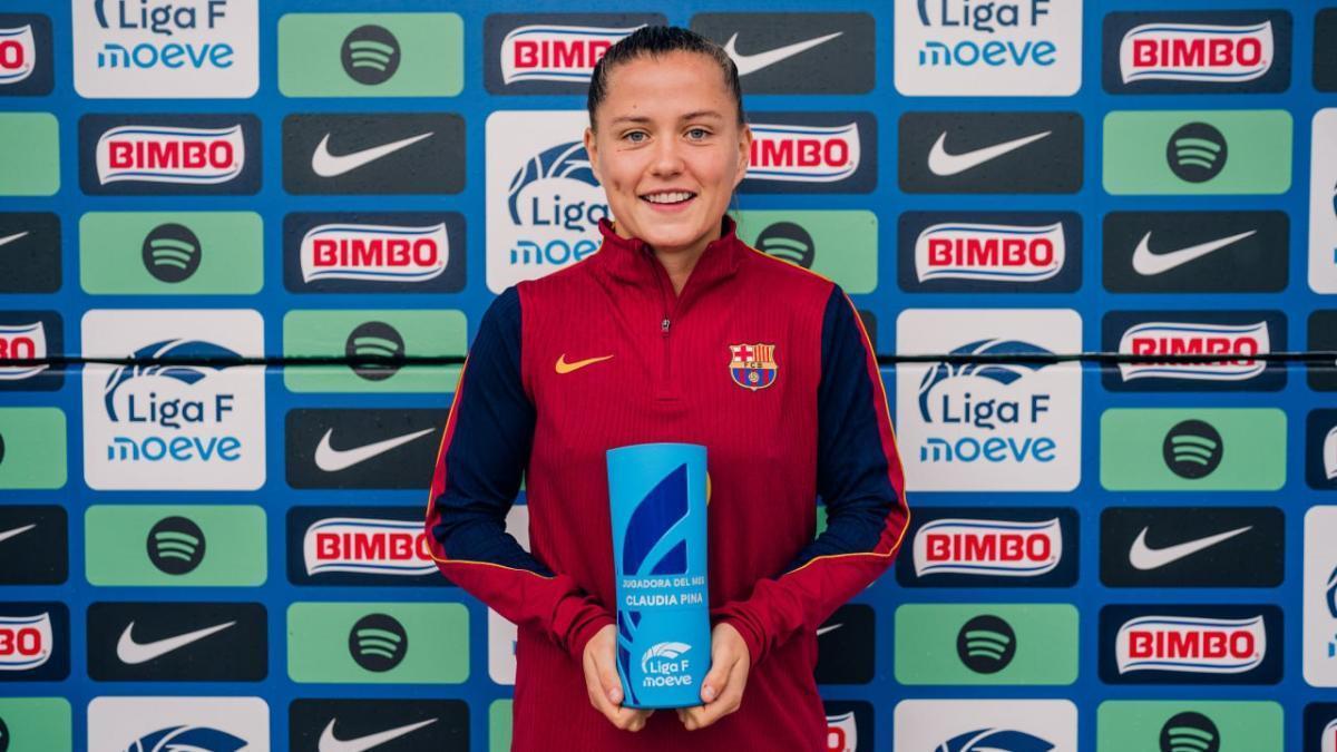 Claudia Pina, MVP del mes de septiembre de la Liga F