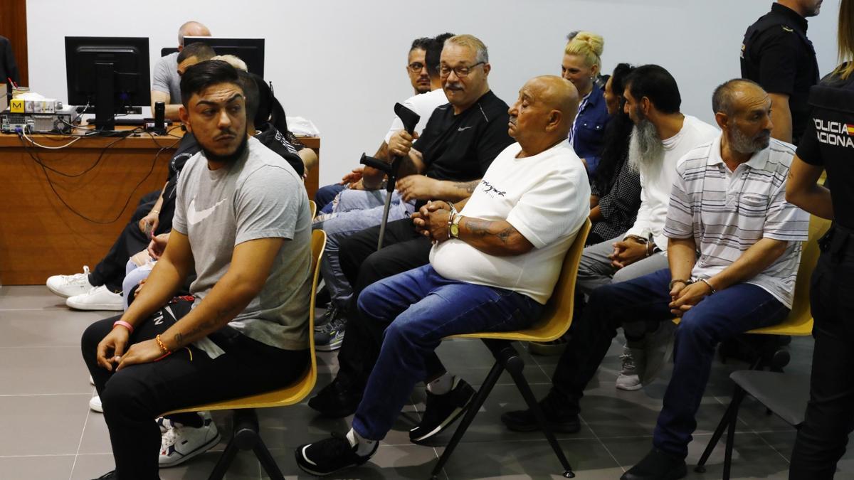 Imagen de los procesados, durante el juicio en la Audiencia Provincial de Zaragoza.