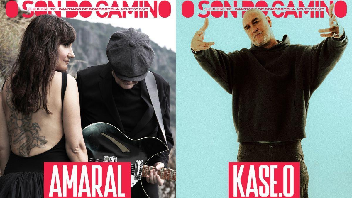 Amaral y Kaseo.O, parte del cartel de conciertos del o Son do Camiño 2025.