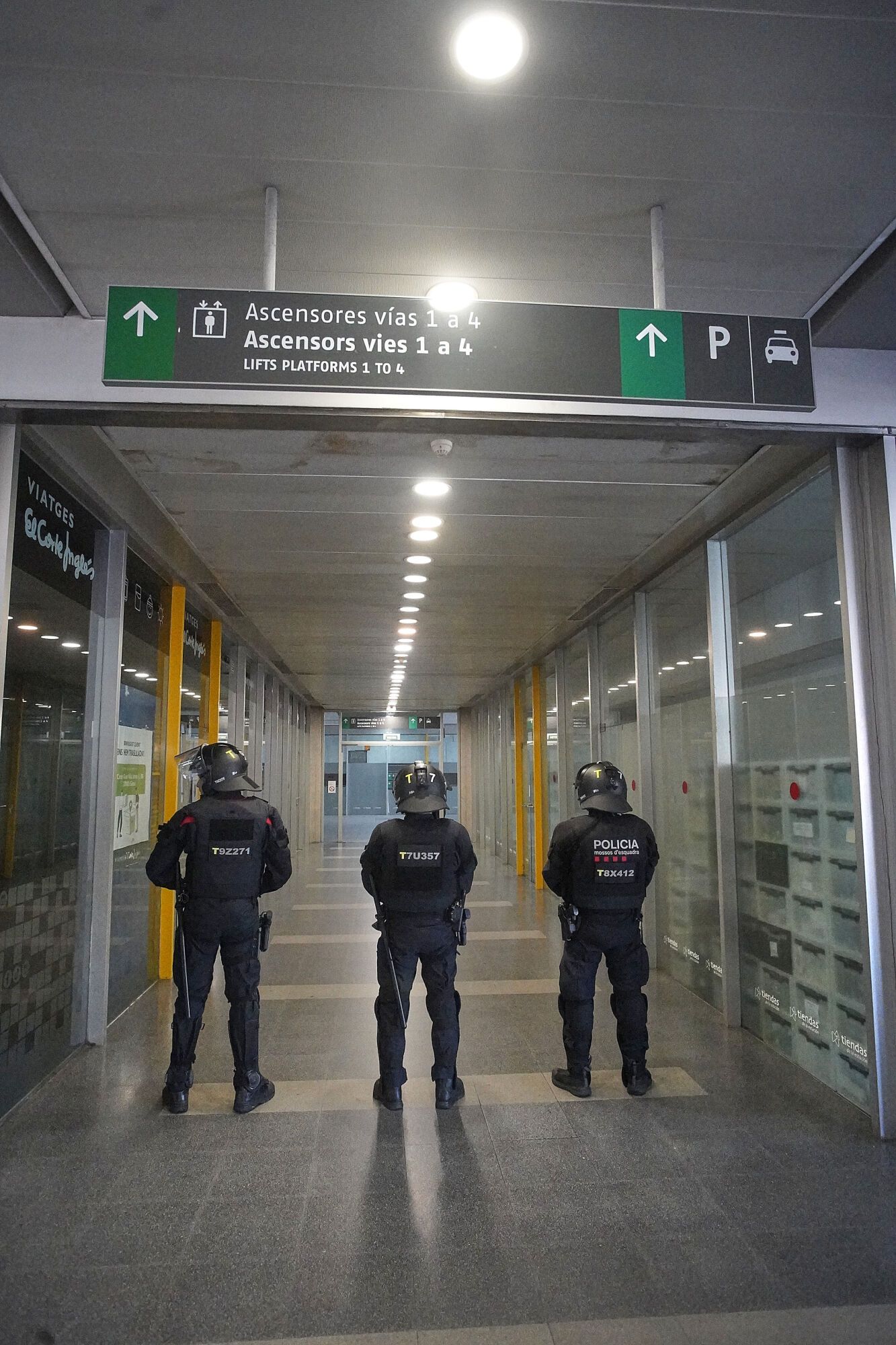 Girona estació tren convencional vies tallades manifestació propalestina intersindical