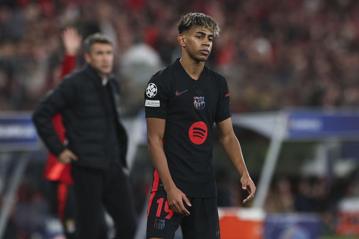 Lisbon (Portugal), 21/01/2025.- Barcelona`s Lamine Yamal during their UEFA Champions League soccer match against Benfica held at Luz Stadium in Lisbon, Portugal, 21 January 2025. (Liga de Campeones, Lisboa) EFE/EPA/MIGUEL A. LOPES