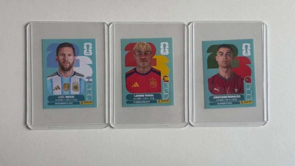Messi, Cristiano y Lamine, tres de los cromos más buscados