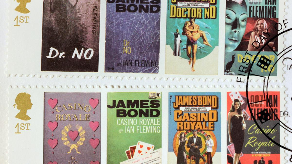 Portadas de algunas de las novelas de James Bond.