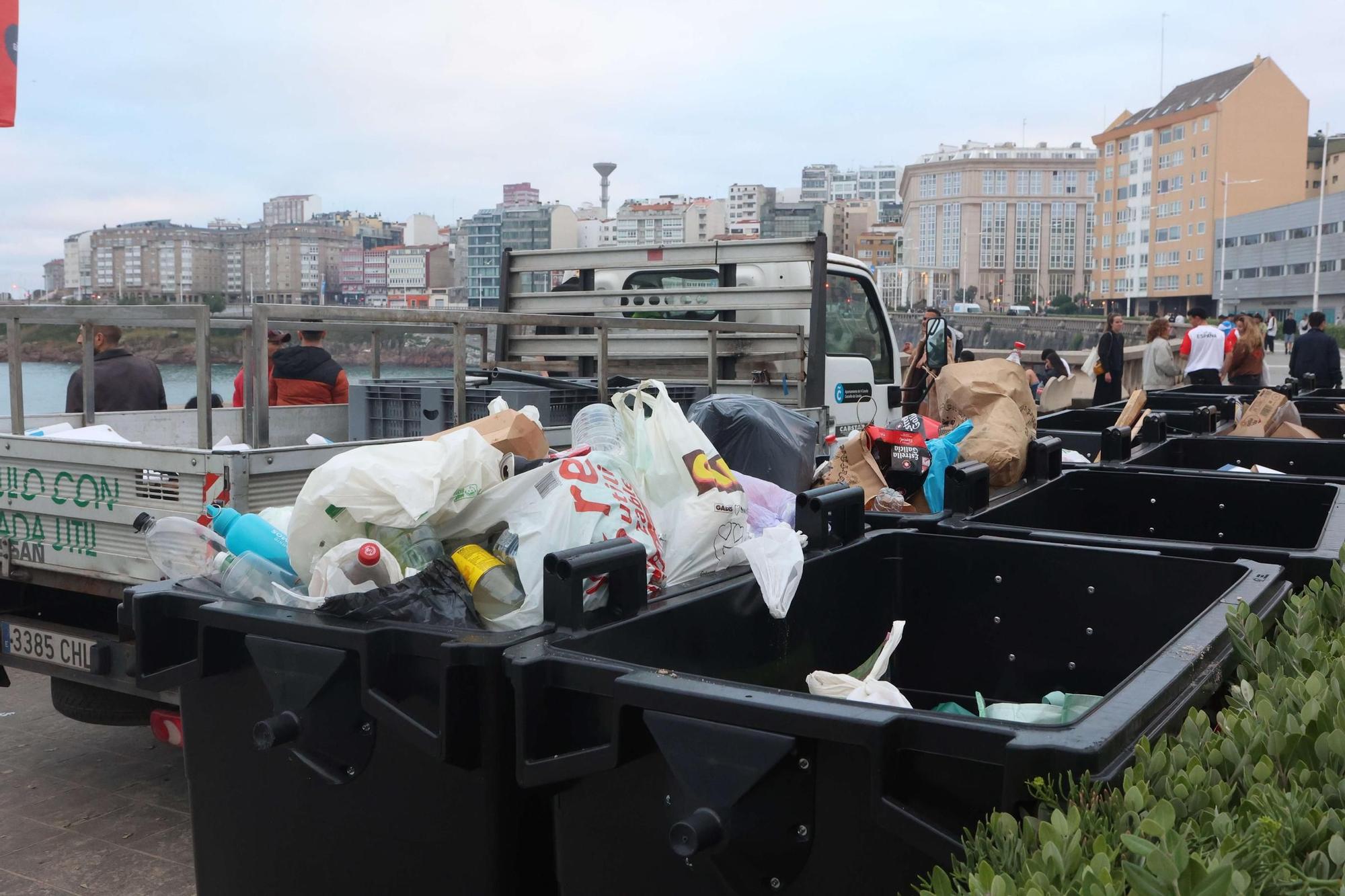 Basura en las playas tras la noche de San Juan