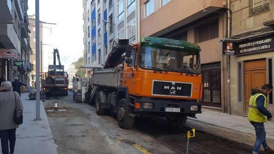 Obras de reforma urbana en la calle Concepción Arenal. // Santos Álvarez