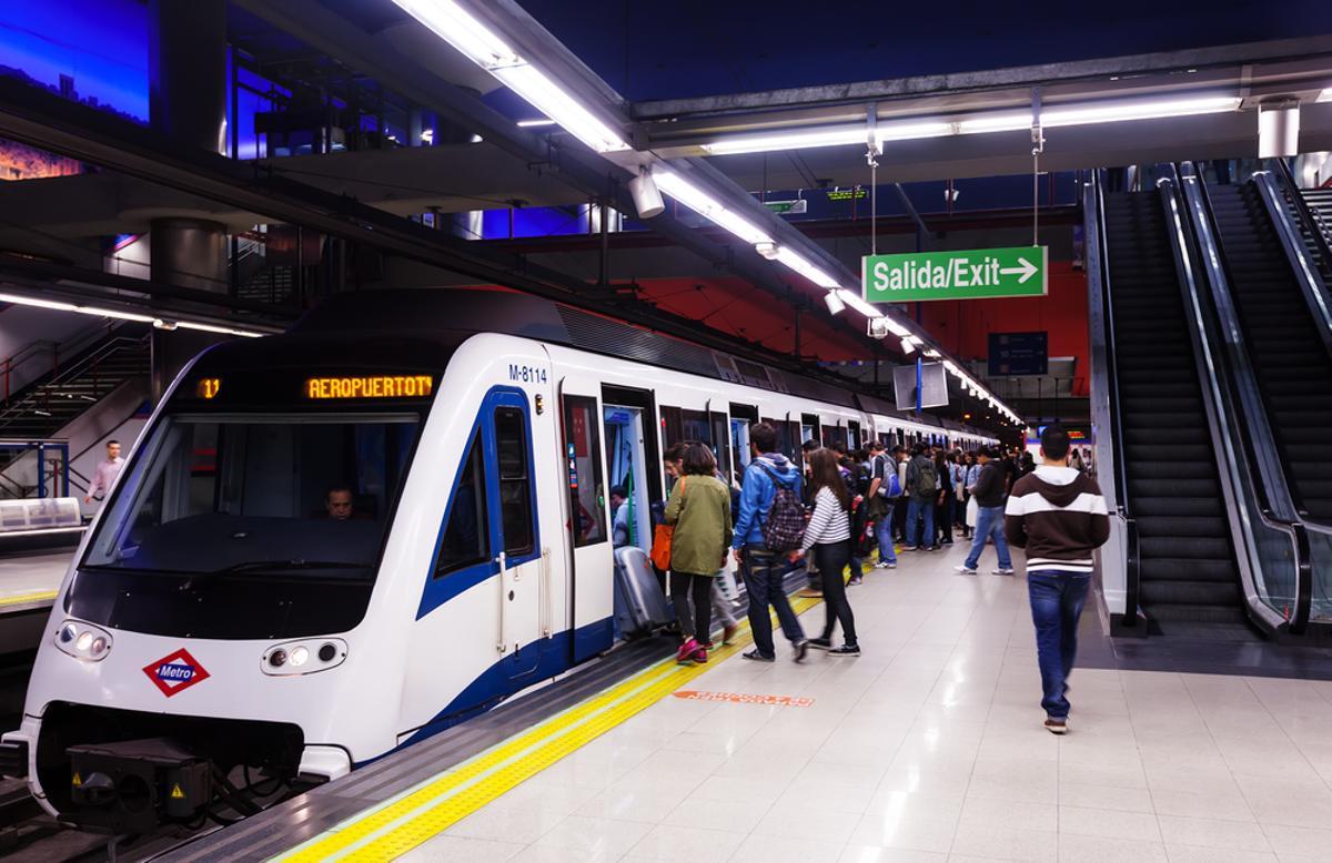 Imagen de la estación Aeropuerto en el metro de Madrid