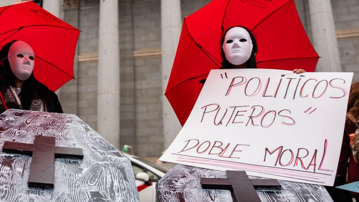 Protesta de treballadores sexuals davant el Congrés, l’any passat. | MATIAS CHIOFALO / EUROPA PRESS Protesta de treballadores sexuals davant el Congrés, l’any passat. | MATIAS CHIOFALO / EUROPA PRESS