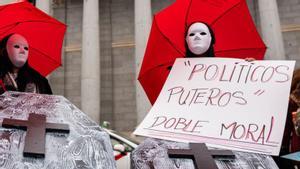 Protesta de treballadores sexuals davant el Congrés, l’any passat. | MATIAS CHIOFALO / EUROPA PRESS