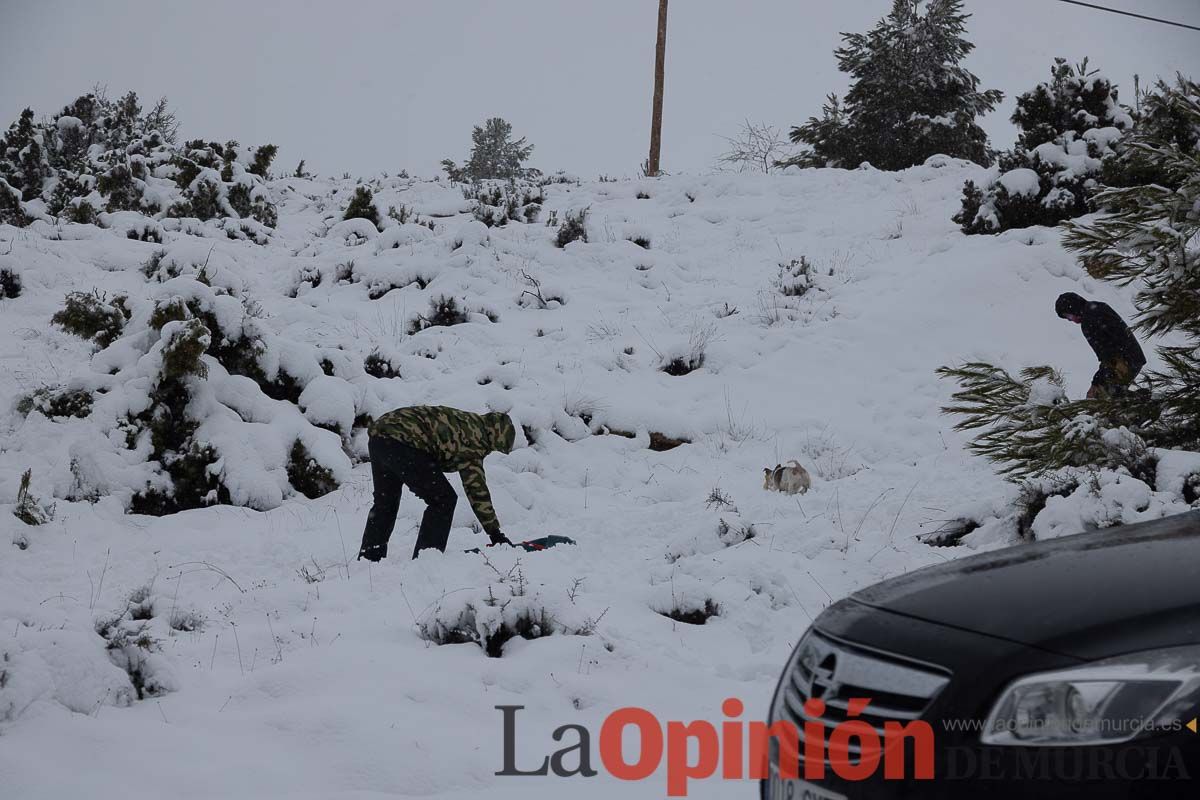 Continúa la nevada en las zonas altas de la comarca del Noroeste