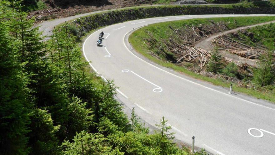 La DGT comença a pintar cercles blancs als revolts per protegir els motoristes