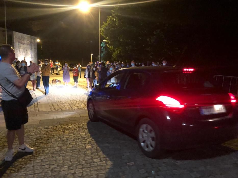 El acto de apertura de fronteras en el viejo puente internacional.