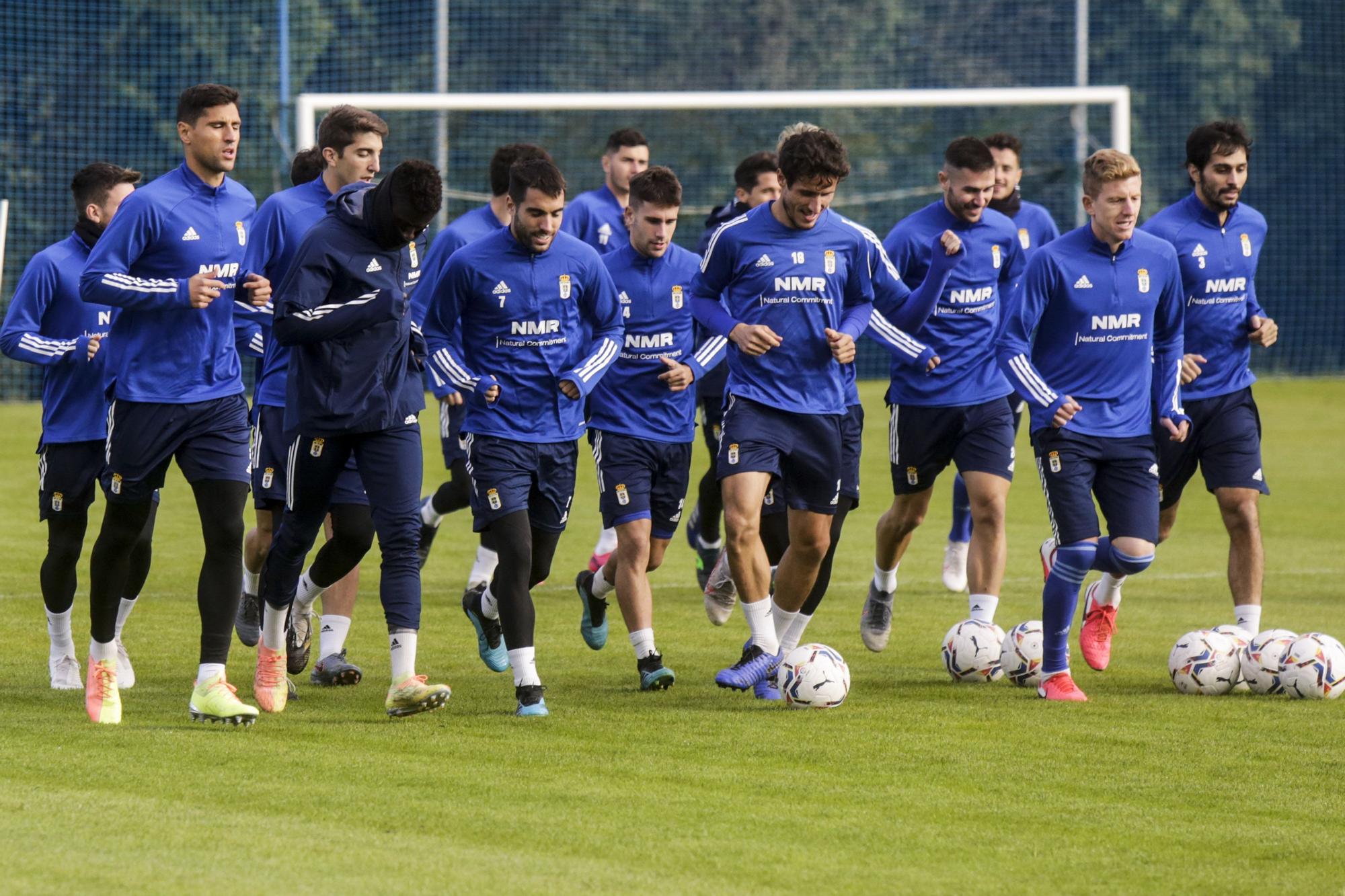 Entrenamiento del Oviedo en El Requexón