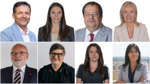 Los diputados José Ignacio Aparicio, Maria Ortiz, Joan Ignasi Elena, Àngels Esteller, Andrés Bello, Lluís Mijoler, Laure Vega y Rosa Maria Soberana