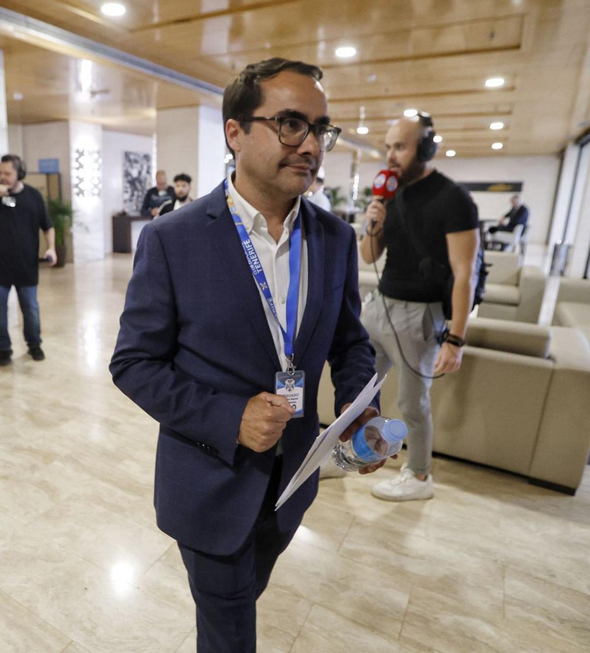 José Daniel Díaz, presidente del club, en la última Junta General. | MARÍA PISACA
