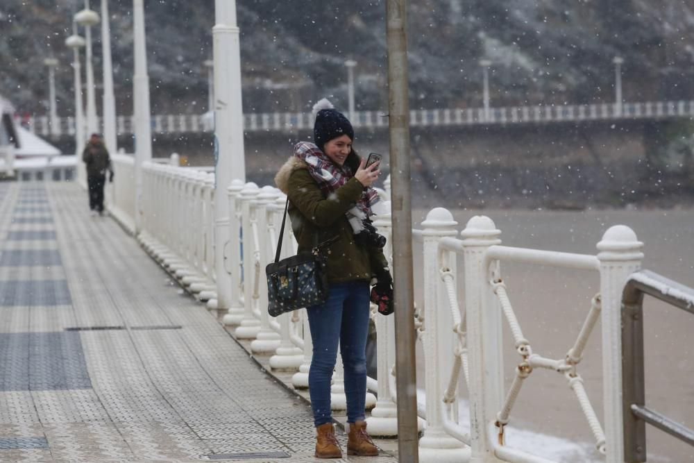 La nevada en la comarca de Avilés