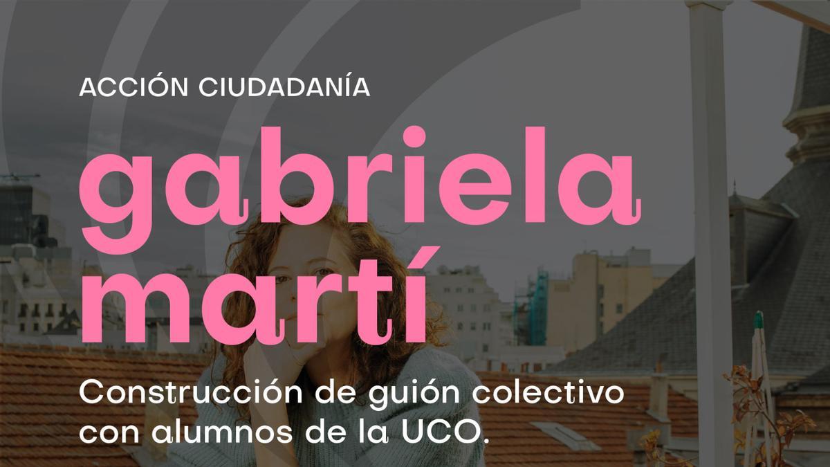 Cartel de la ponencia de Gabriela Martí.