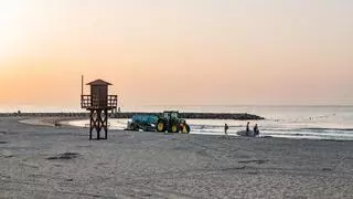 La empresa de limpieza retira de las playas de Sagunt 31.200 kilos de residuos