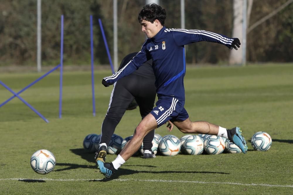 Entrenamiento del Oviedo en El Requexón