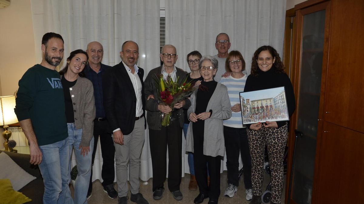 Josep Tapias Descals en l'homenatge del consistori