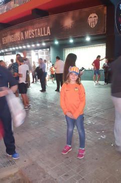 Alba De visita en Mestalla