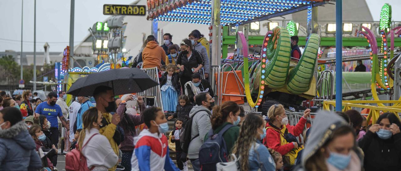 Una de las atracciones instaladas durante tres semanas por fuera del parque marítimo.